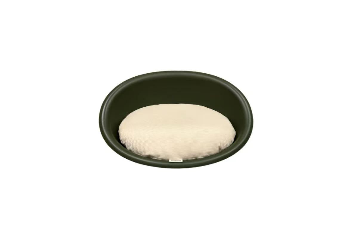 PawsCube Clam Shell Pet Bed – Orthopedic Low-Entry Design for Small Dogs, Washable & Non-Slip Base